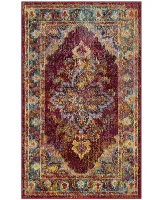 Safavieh Crystal CRS508 Ruby and Navy 3' x 5' Area Rug