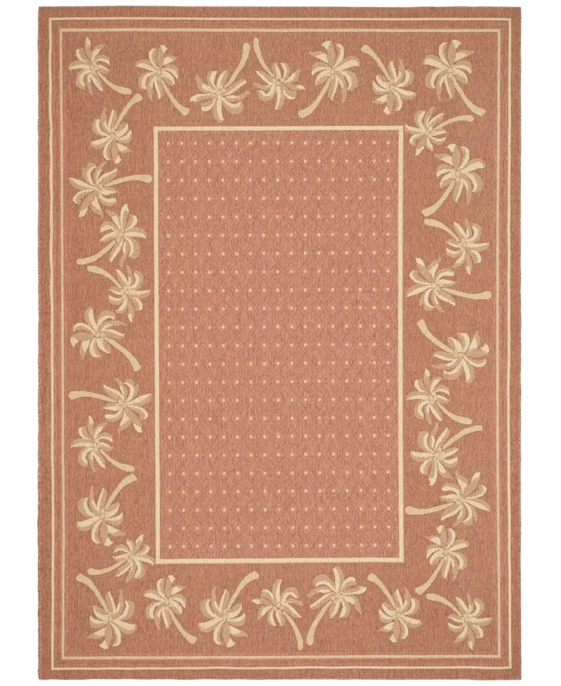 Safavieh Courtyard CY5148 Rust and Sand 8' x 11' Sisal Weave Outdoor Area Rug