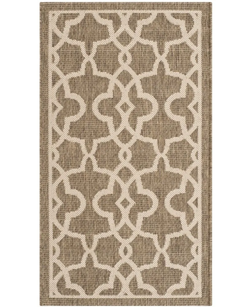 Safavieh Courtyard CY6071 Mocha and Beige 2' x 3'7" Outdoor Area Rug