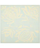 Safavieh Courtyard CY6109 Aqua and Cream 6'7" x 6'7" Square Outdoor Area Rug