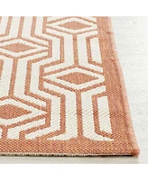 Safavieh Courtyard CY6113 Beige and Terracotta 2'3" x 6'7" Sisal Weave Runner Outdoor Area Rug