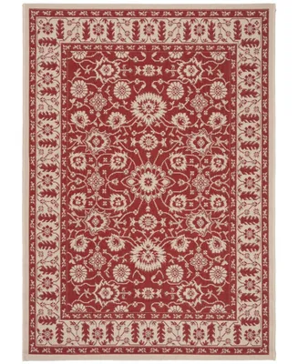 Safavieh Courtyard CY6126 Red and Creme 4' x 5'7" Sisal Weave Outdoor Area Rug