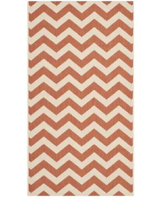 Safavieh Courtyard CY6244 Terracotta and Beige 2'7" x 5' Outdoor Area Rug