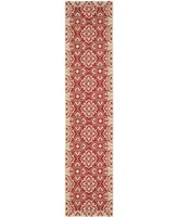 Safavieh Courtyard CY6550 Red and Creme 2'3" x 10' Sisal Weave Runner Outdoor Area Rug