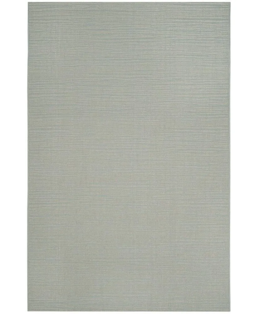 Safavieh Courtyard CY6576 Aqua and Cream 5'3" x 7'7" Sisal Weave Outdoor Area Rug