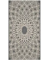 Safavieh Courtyard CY6616 Anthracite and Beige 2' x 3'7" Sisal Weave Outdoor Area Rug