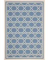 Safavieh Courtyard CY6916 Blue and Beige 5'3" x 7'7" Sisal Weave Outdoor Area Rug