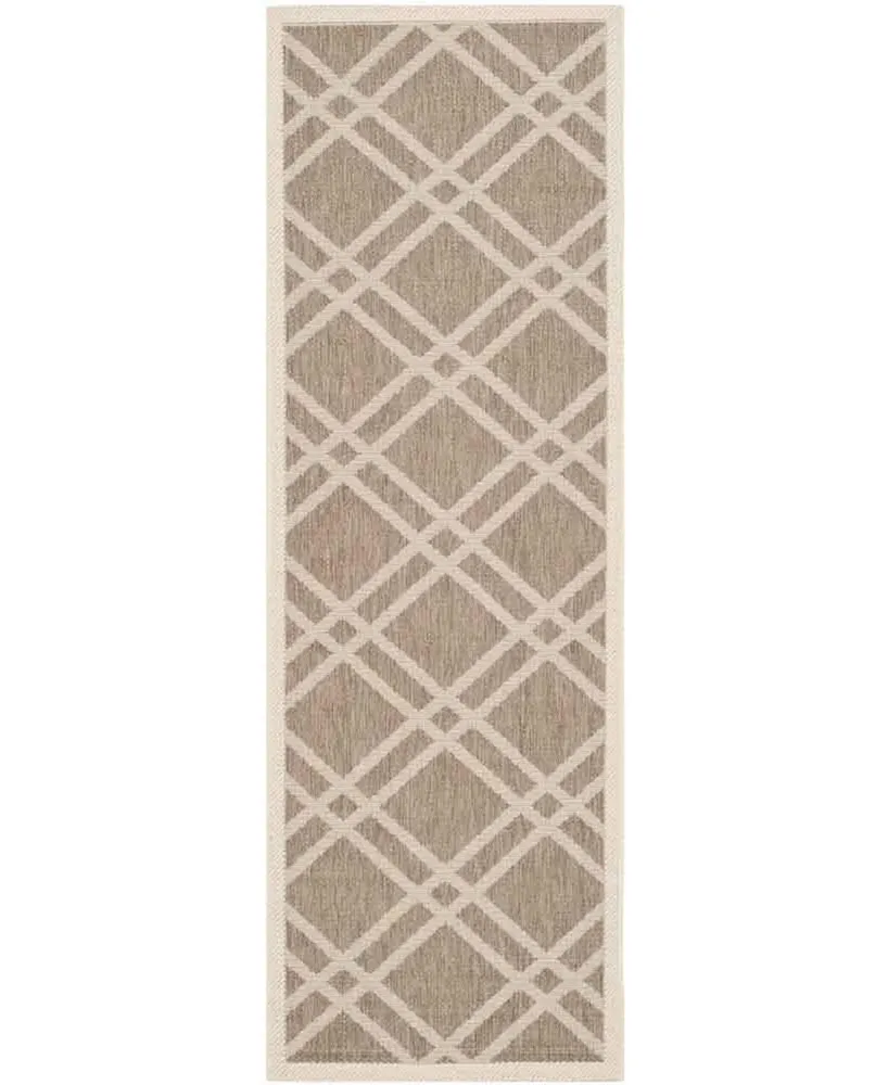 Safavieh Courtyard CY6923 and Bone 2'3" x 6'7" Sisal Weave Runner Outdoor Area Rug