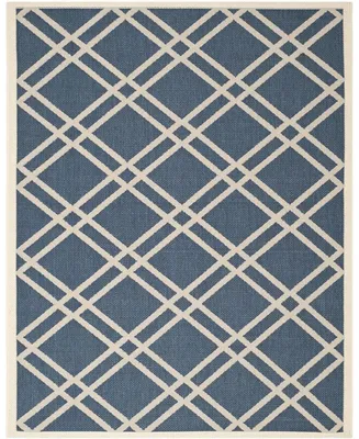 Safavieh Courtyard CY6923 Navy and Beige 8' x 11' Sisal Weave Outdoor Area Rug