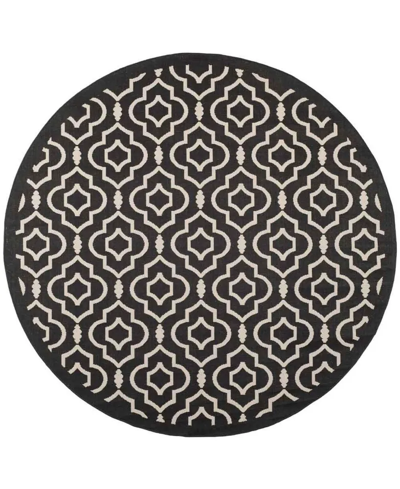 Safavieh Courtyard CY6926 and Beige 7'10" x 7'10" Sisal Weave Round Outdoor Area Rug