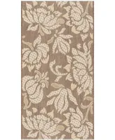 Safavieh Courtyard CY7013 Light Chocolate and Cream 2'7" x 5' Outdoor Area Rug