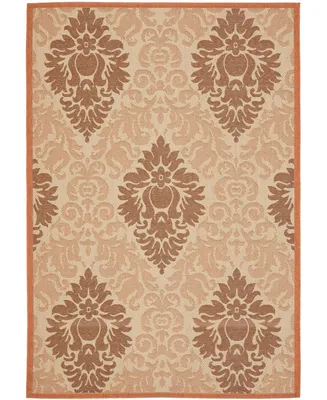 Safavieh Courtyard CY7133 Cream and Terracotta 5'3" x 7'7" Outdoor Area Rug