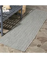 Safavieh Courtyard CY8022 Grey and Navy 2'3" x 8' Runner Outdoor Area Rug