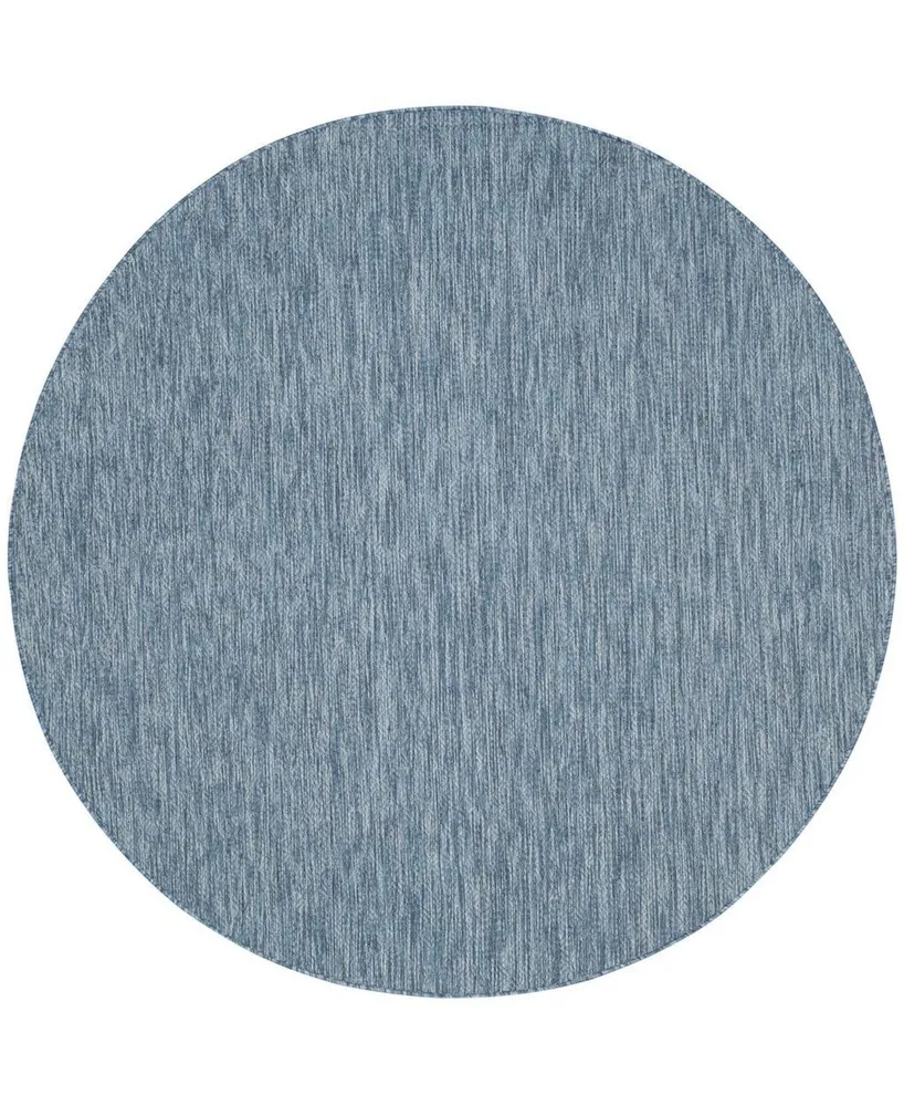 Safavieh Courtyard CY8520 Navy 6'7" x 6'7" Round Outdoor Area Rug