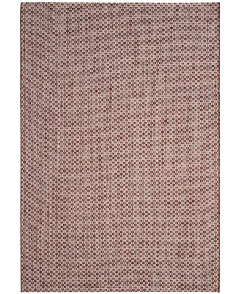 Safavieh Courtyard CY8653 Rust and Light Gray 5'3" x 7'7" Sisal Weave Outdoor Area Rug