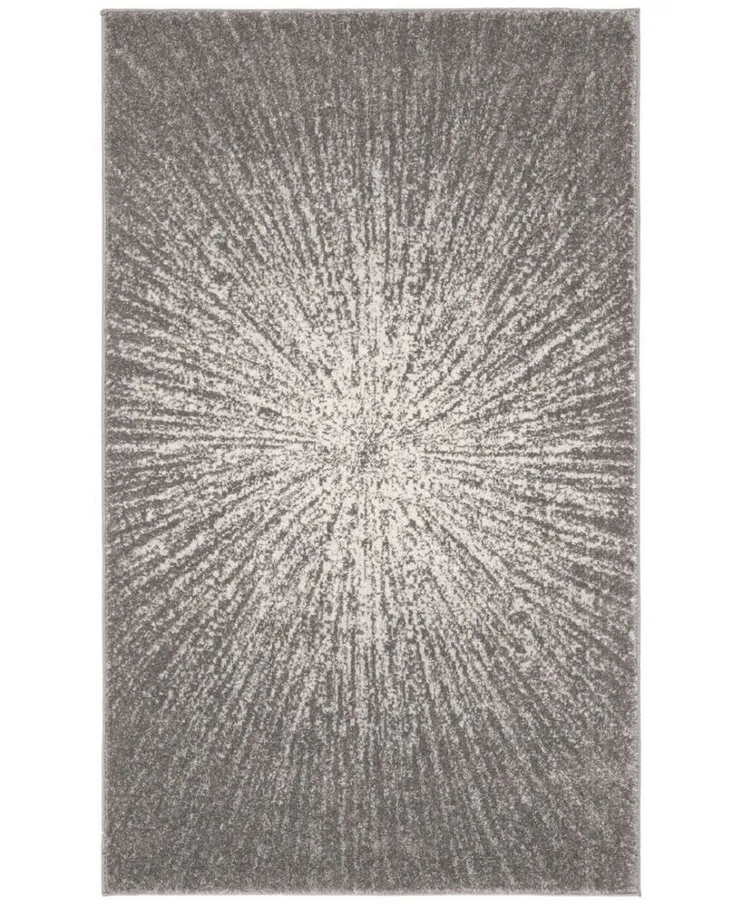 Safavieh Evoke EVK228 Dark Gray and Ivory 3' x 5' Area Rug