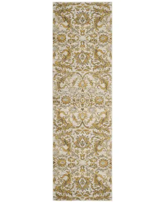 Safavieh Evoke EVK238 Ivory and Gold 2'2" x 7' Runner Area Rug