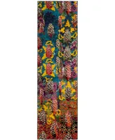 Safavieh Fiesta FSG369 Turquoise and Multi 2'3" x 8' Runner Area Rug