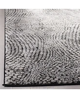 Safavieh Lurex LUR185 Black and Light Gray 5'3" x 7'6" Area Rug