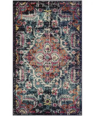 Safavieh Monaco MNC252 Blue and Fuchsia 3' x 5' Area Rug