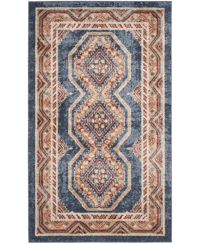 Safavieh Bijar BIJ647 Royal and Rust 3' x 5' Area Rug