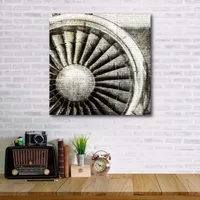 Courtside Market Urban Propeller I Gallery-Wrapped Canvas Wall Art - 16" x 16"