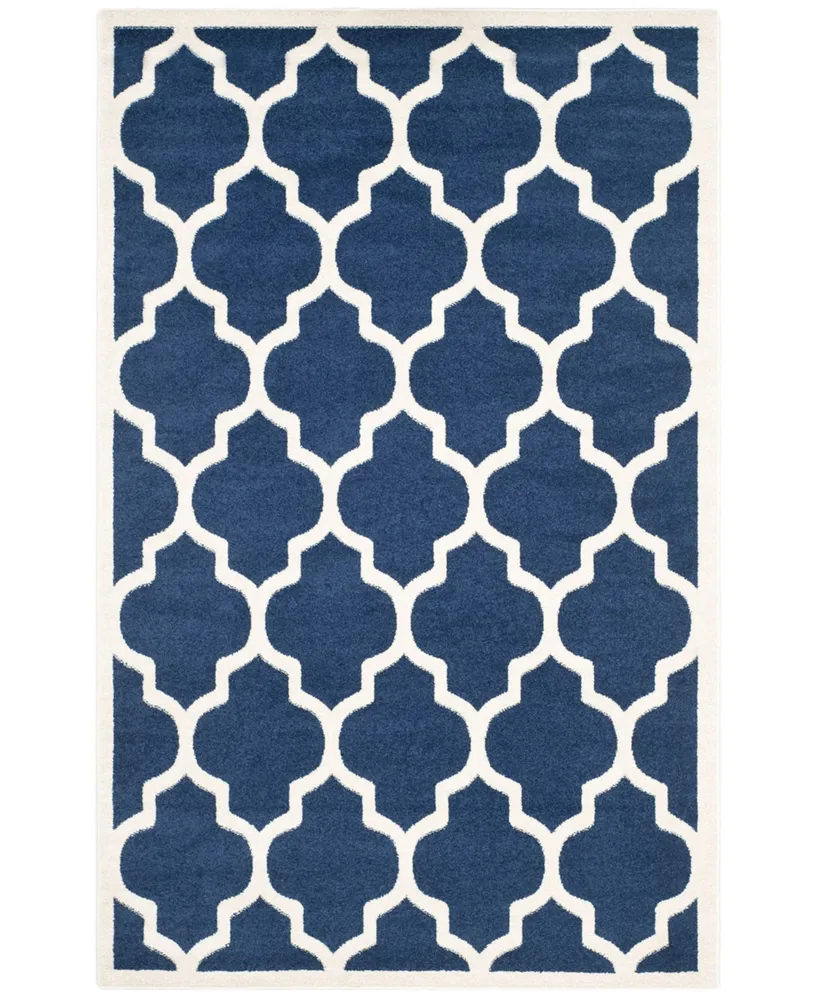 Safavieh Amherst AMT420 Navy and Beige 10' x 14' Area Rug