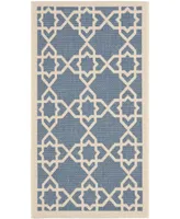 Safavieh Courtyard CY6032 Blue and Beige 2'7" x 5' Sisal Weave Outdoor Area Rug