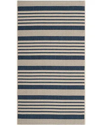 Safavieh Courtyard CY6062 Navy and Beige 2'7" x 5' Sisal Weave Outdoor Area Rug