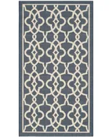 Safavieh Courtyard CY6071 Navy and Beige 2' x 3'7" Sisal Weave Outdoor Area Rug