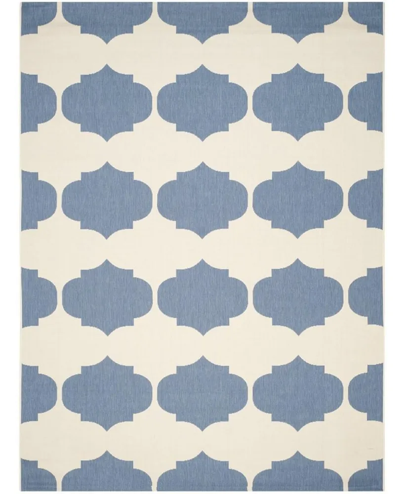 Safavieh Courtyard CY6162 Beige and Blue 9' x 12' Outdoor Area Rug