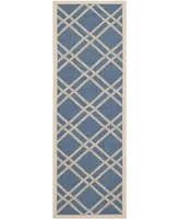 Safavieh Courtyard CY6923 Blue and Beige 2'3" x 10' Sisal Weave Runner Outdoor Area Rug