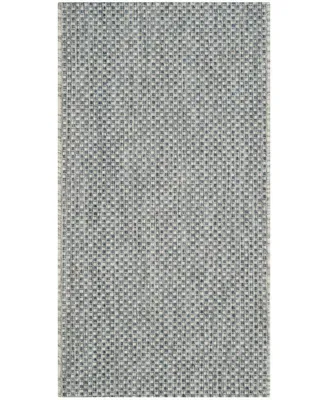 Safavieh Courtyard CY8521 Gray and Navy 2'7" x 5' Outdoor Area Rug