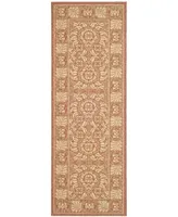 Safavieh Courtyard CY5146 Rust and Sand 2'7" x 8'2" Runner Outdoor Area Rug