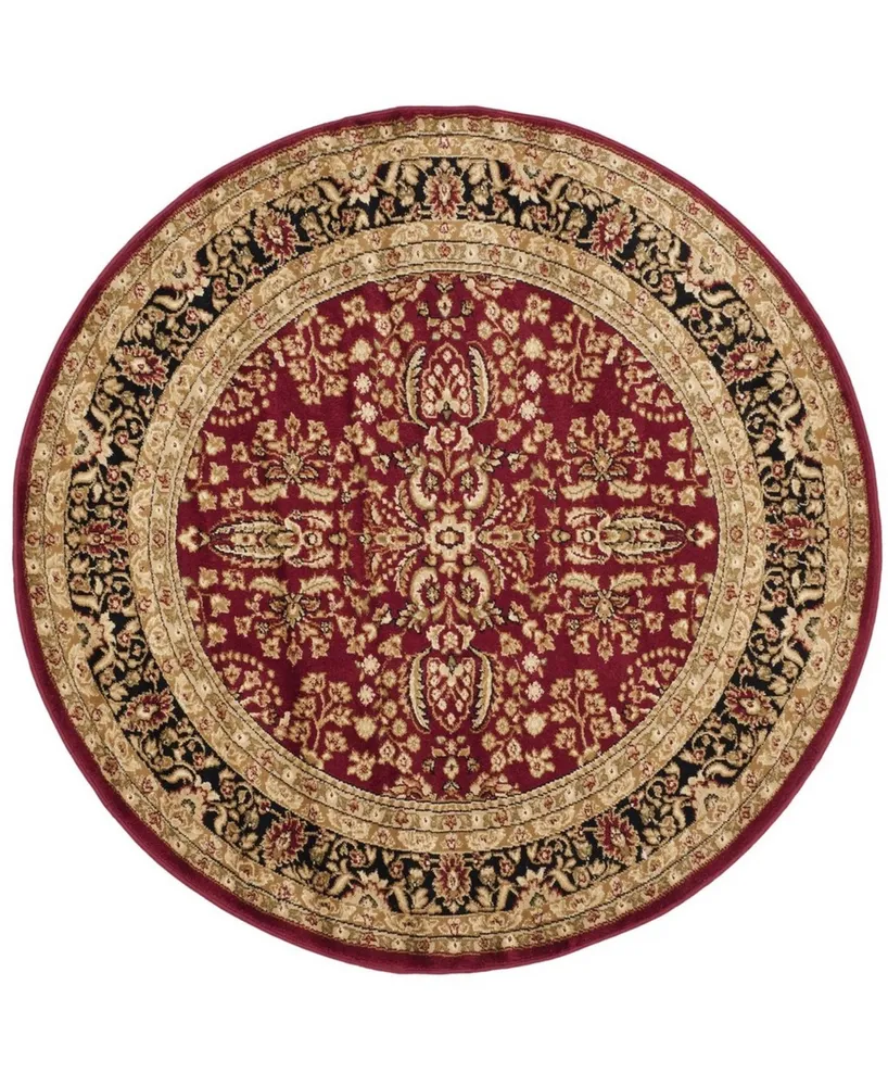 Safavieh Lyndhurst LNH214 Red and Black 10' x 10' Round Area Rug