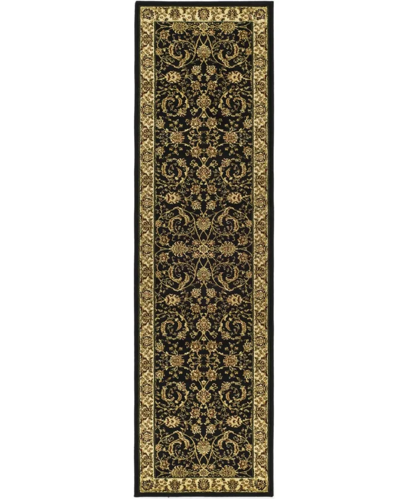 Safavieh Lyndhurst LNH219 Black and Ivory 2'3" x 10' Runner Area Rug