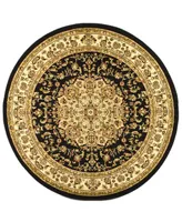 Safavieh Lyndhurst LNH222 Black and Ivory 7' x 7' Round Area Rug