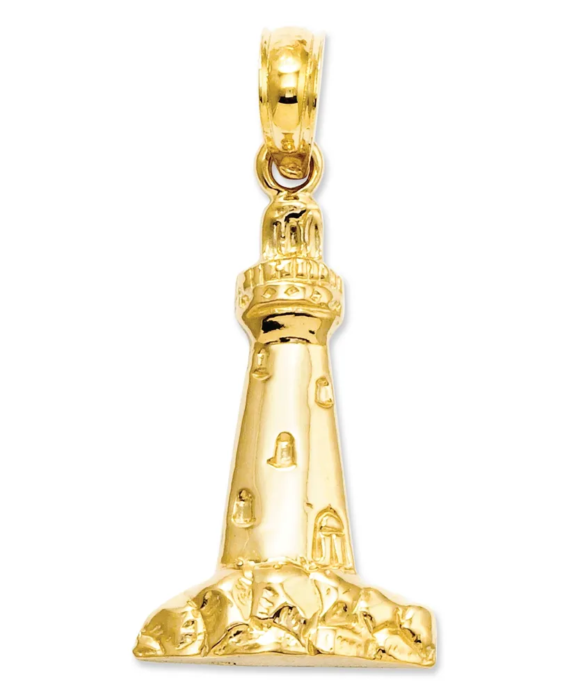 14k Gold Charm, Lighthouse Charm