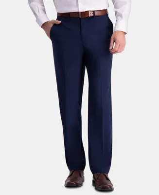 J.m. Haggar Men's Straight-Fit 4-Way Stretch Flat-Front Dress Pants