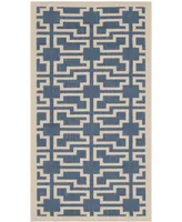 Safavieh Courtyard CY6015 Blue and Beige 6'7" x 9'6" Sisal Weave Outdoor Area Rug