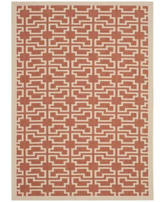 Safavieh Courtyard CY6015 Terracotta and Beige 5'3" x 7'7" Outdoor Area Rug