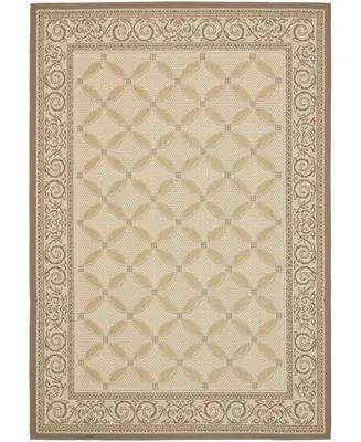 Safavieh Courtyard CY7107 Beige and Dark Beige 6'7" x 9'6" Outdoor Area Rug