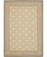 Safavieh Courtyard CY7107 Beige and Dark Beige 6'7" x 9'6" Outdoor Area Rug