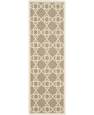 Safavieh Courtyard CY6032 and Beige 2'3" x 10' Runner Outdoor Area Rug