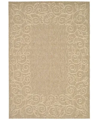 Safavieh Courtyard CY5139 Dark Beige and Beige 2'7" x 5' Outdoor Area Rug