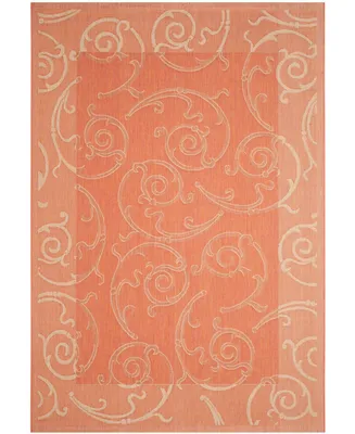 Safavieh Courtyard CY2665 Terracotta and Natural 2'3" x 12' Runner Outdoor Area Rug