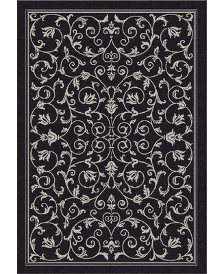 Safavieh Courtyard CY2098 Black and Sand 6'7" x 6'7" Sisal Weave Square Outdoor Area Rug