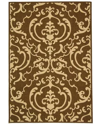 Safavieh Courtyard CY2663 Chocolate and Natural 2'3" x 10' Runner Outdoor Area Rug