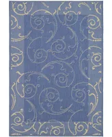 Safavieh Courtyard CY2665 Blue and Natural 2'3" x 10' Runner Outdoor Area Rug