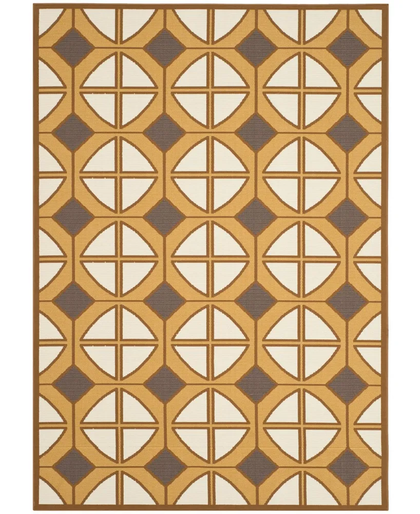 Safavieh Hampton HAM510 Camel and Ivory 8' x 11' Outdoor Area Rug